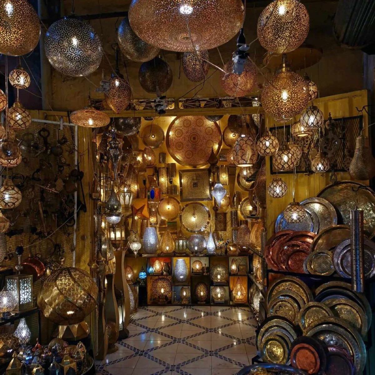 Lantern stall in the souks